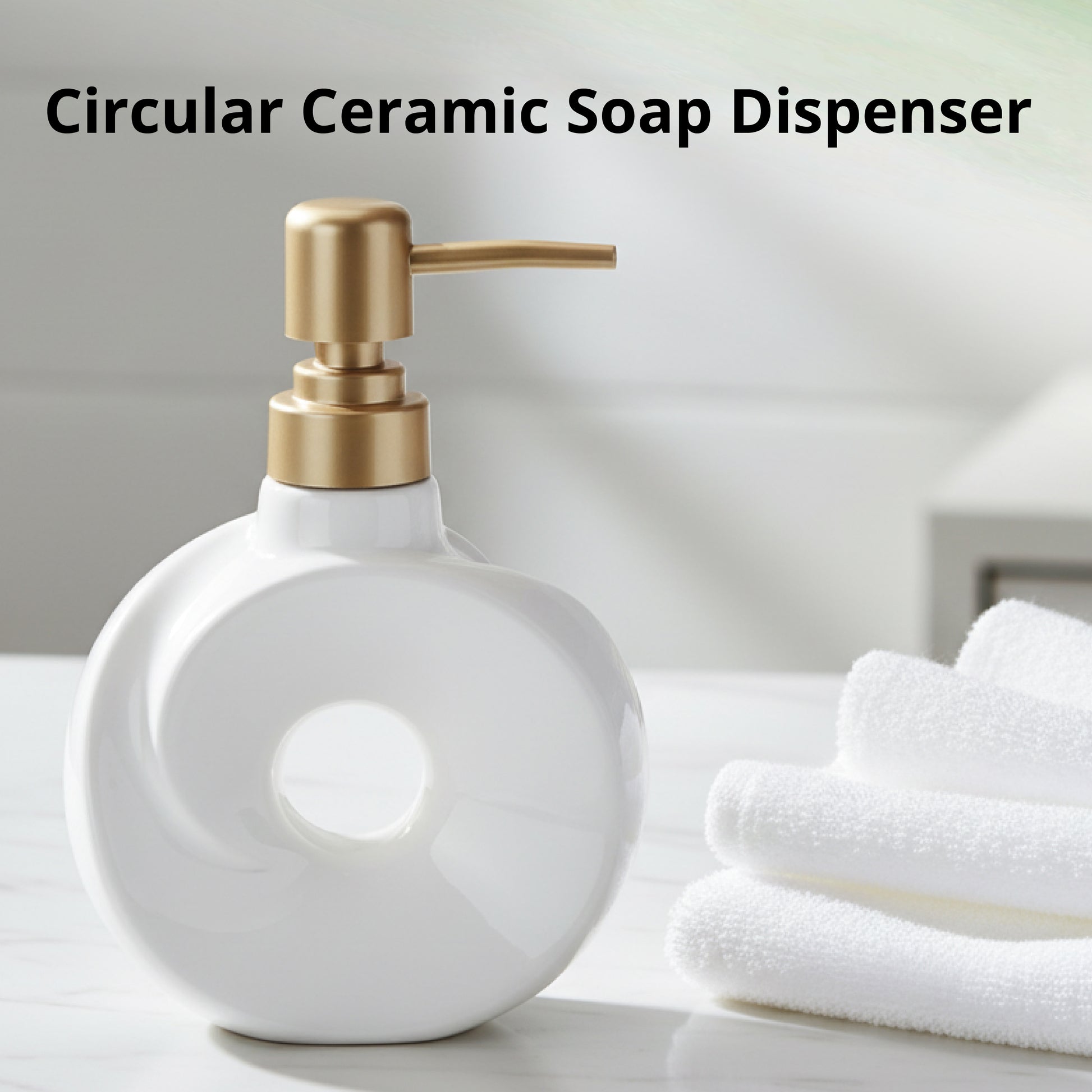 Circular Ceramic Soap Dispenser - SimplifiNest