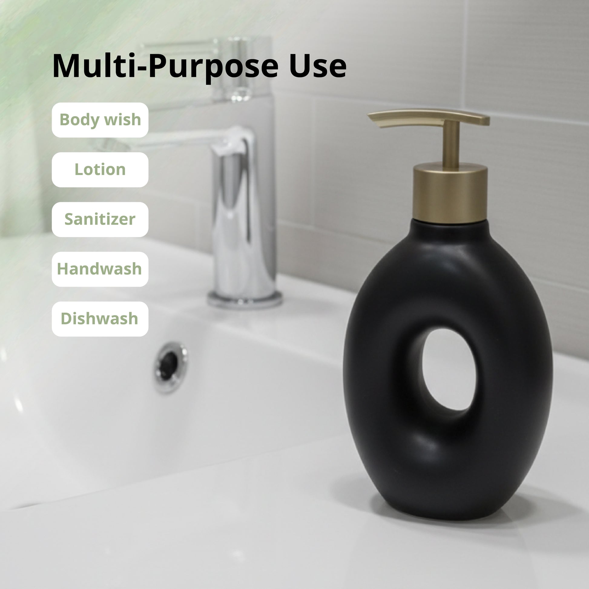 Hollow Ceramic Soap Dispenser - SimplifiNest