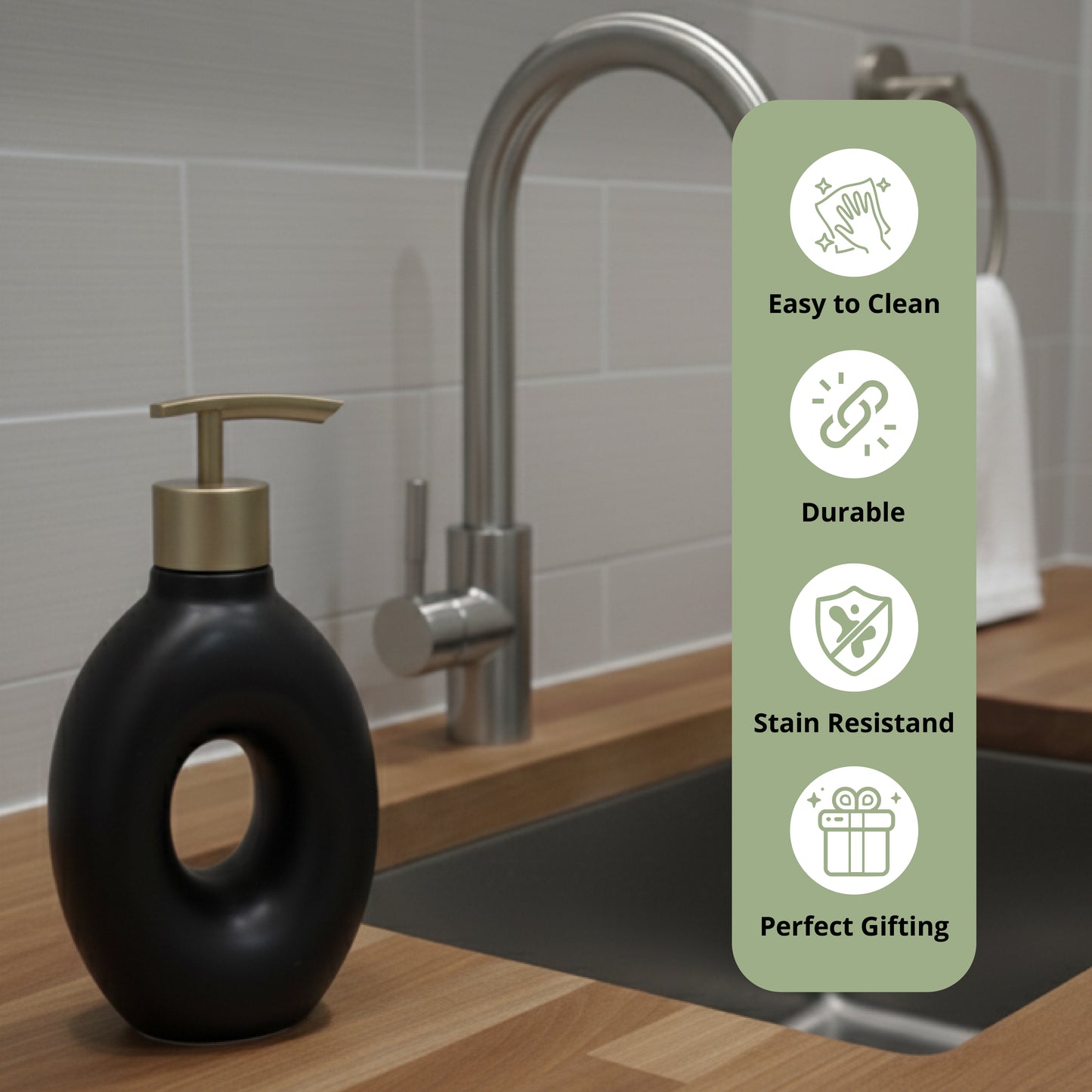 Hollow Ceramic Soap Dispenser - SimplifiNest