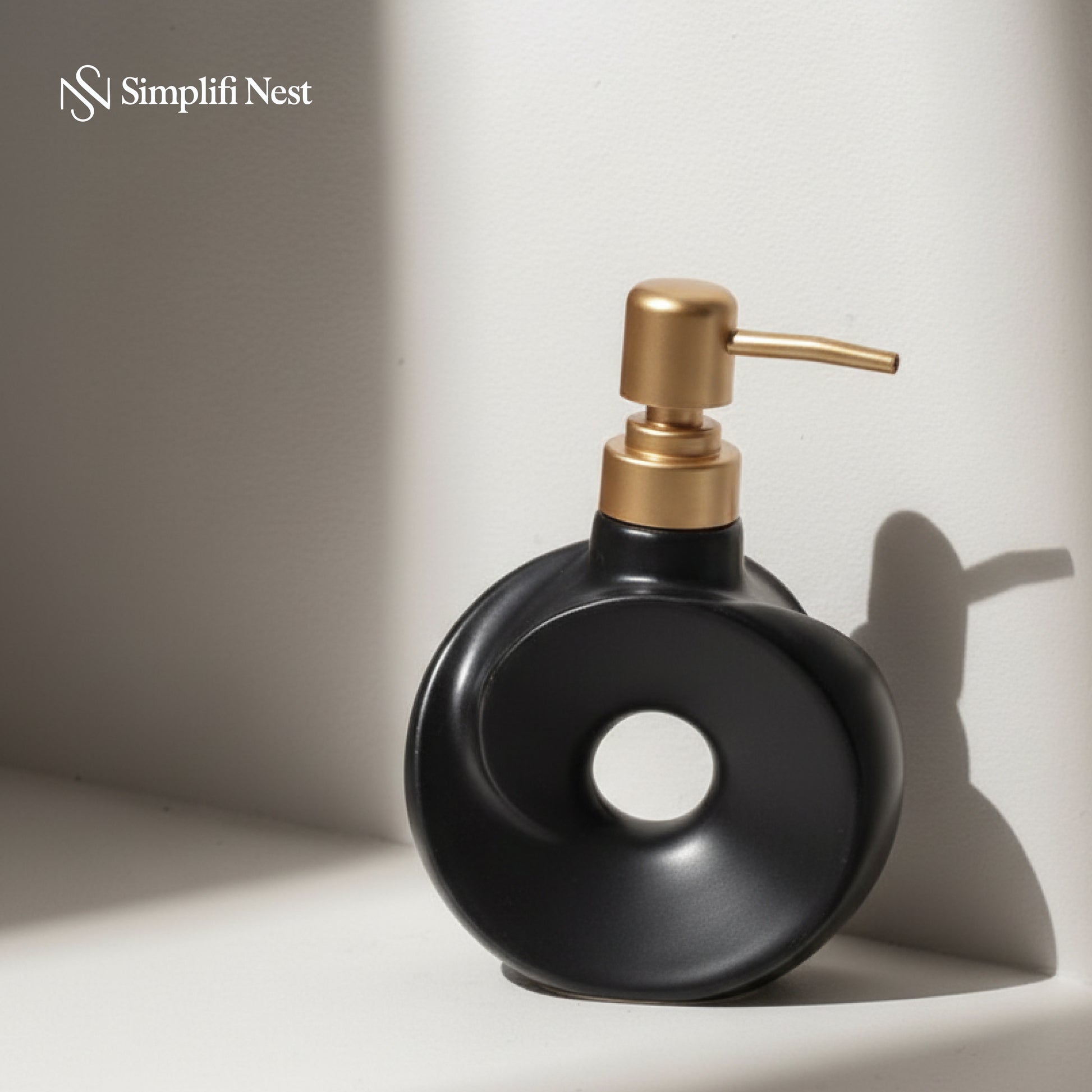 Circular Ceramic Soap Dispenser - SimplifiNest