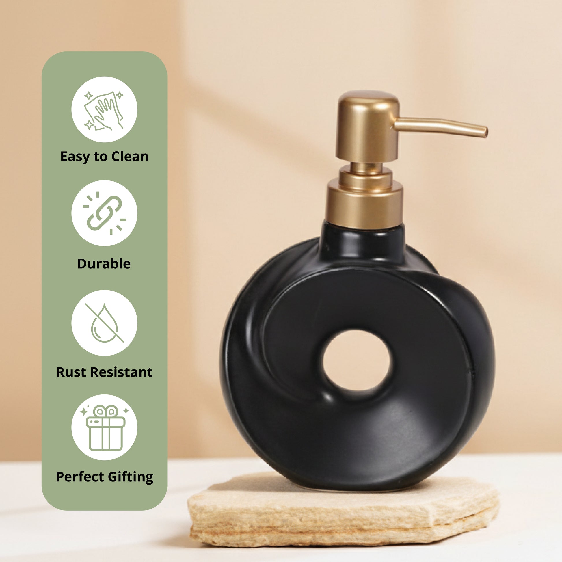Circular Ceramic Soap Dispenser - SimplifiNest