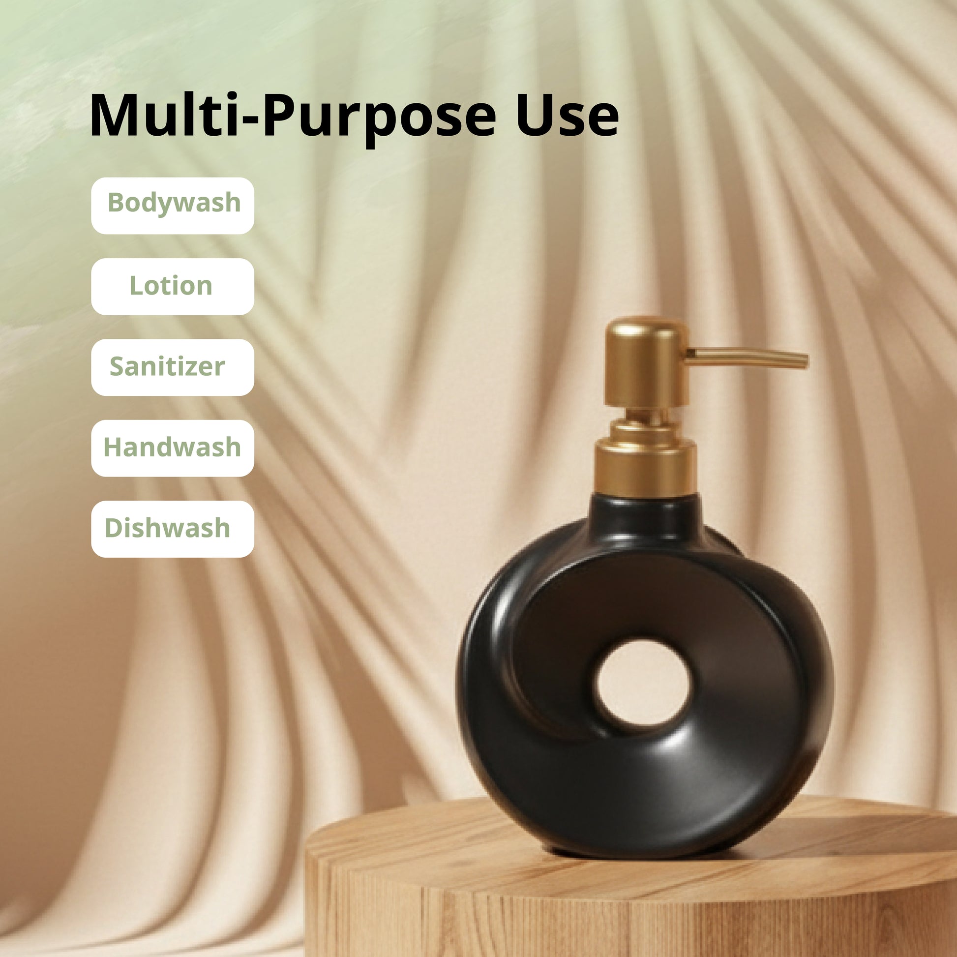 Circular Ceramic Soap Dispenser - SimplifiNest