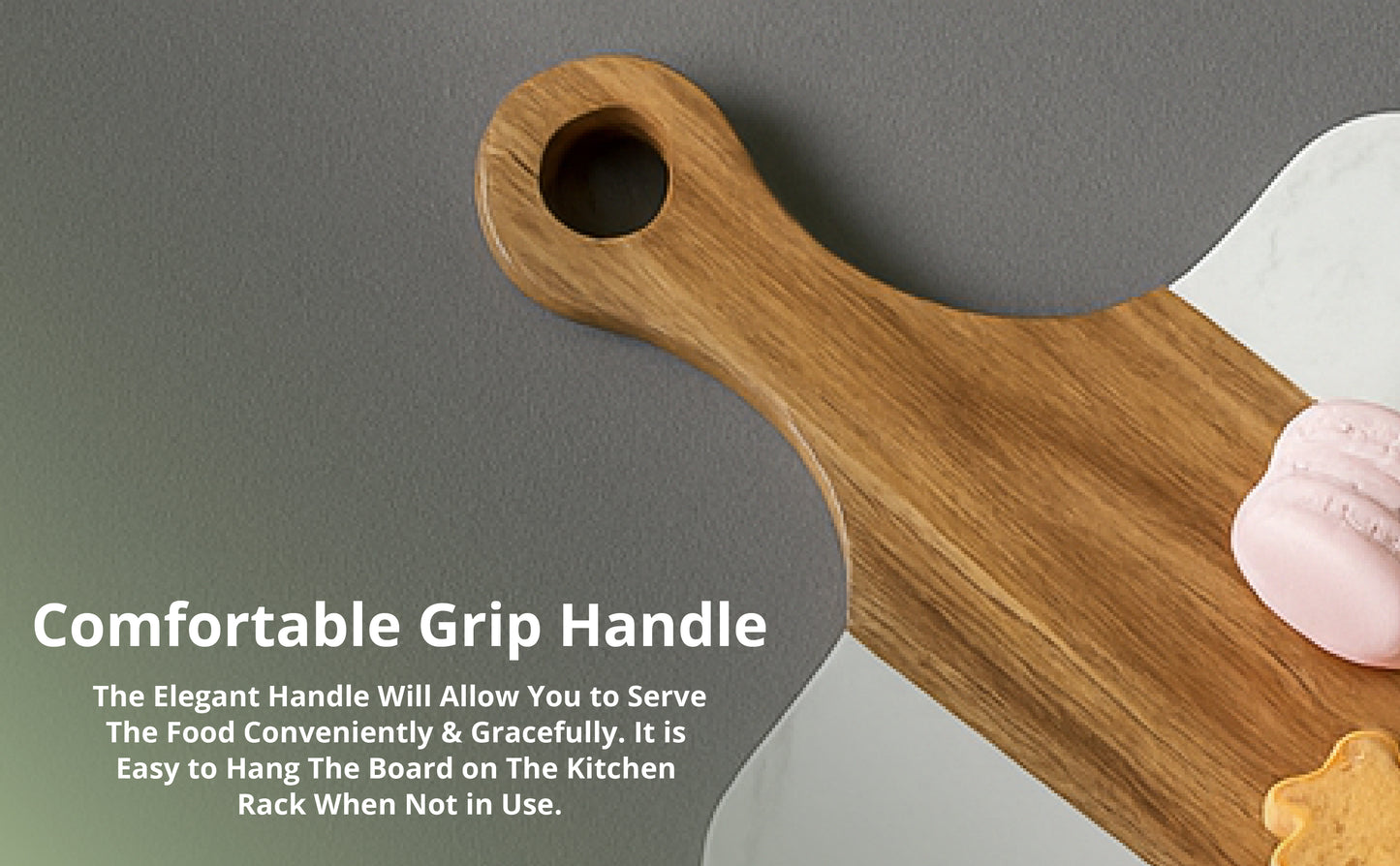 White Marble & Acacia Wood Chopping & Serving Board - SimplifiNest