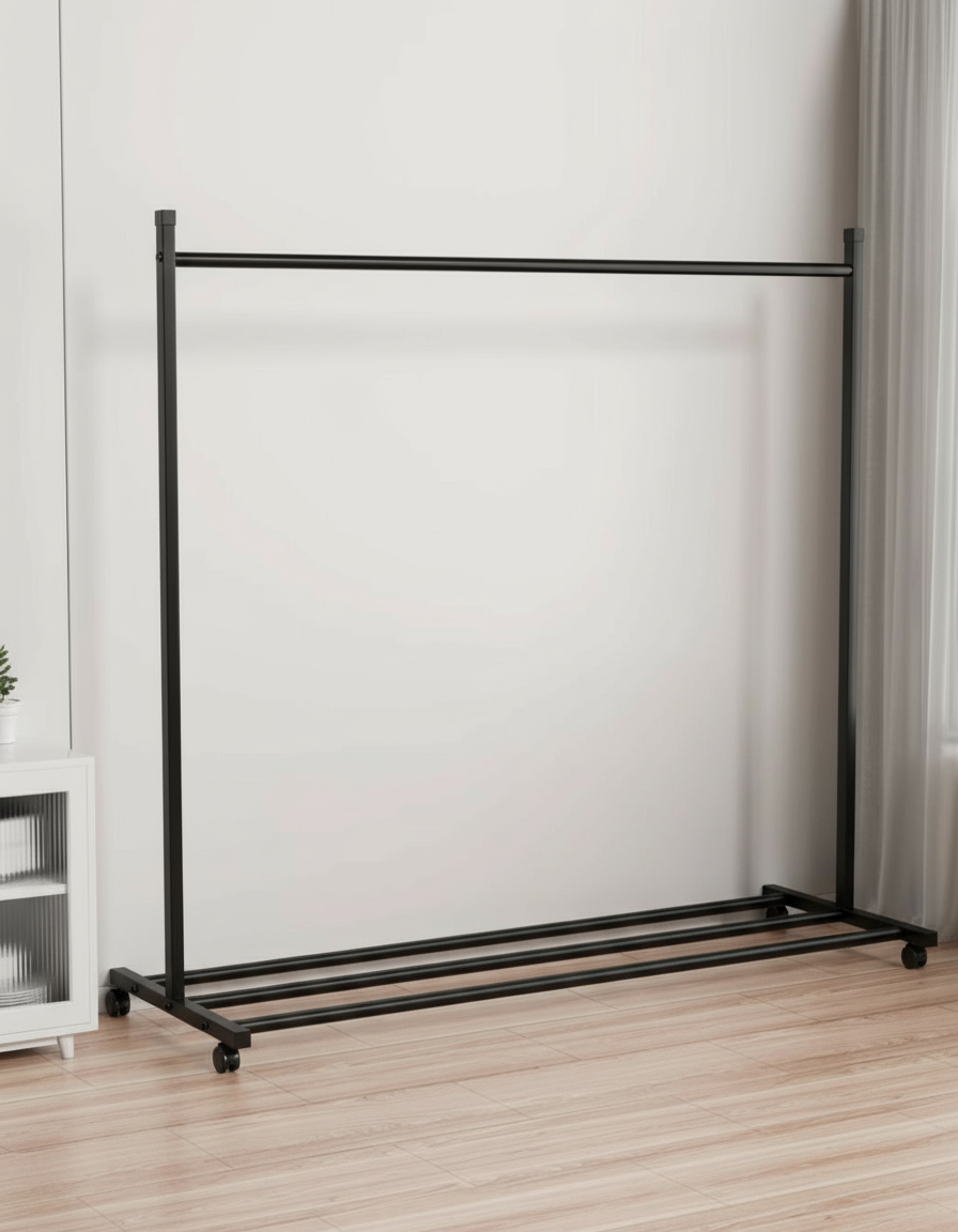 Premium Clothing Rack with Wheels (45kg) - SimplifiNest