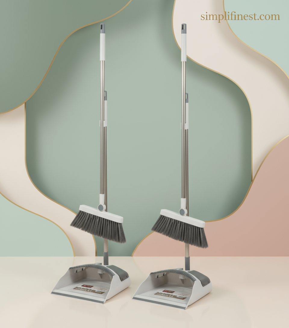 Rotatable Broom & Upright Dustpan Set - SimplifiNest