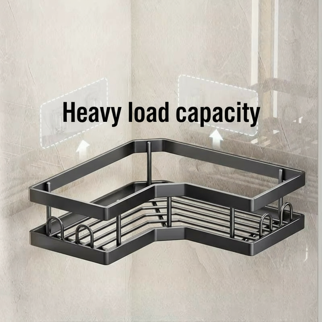 5-Piece Stick-On Bathroom Shelf Set - SimplifiNest