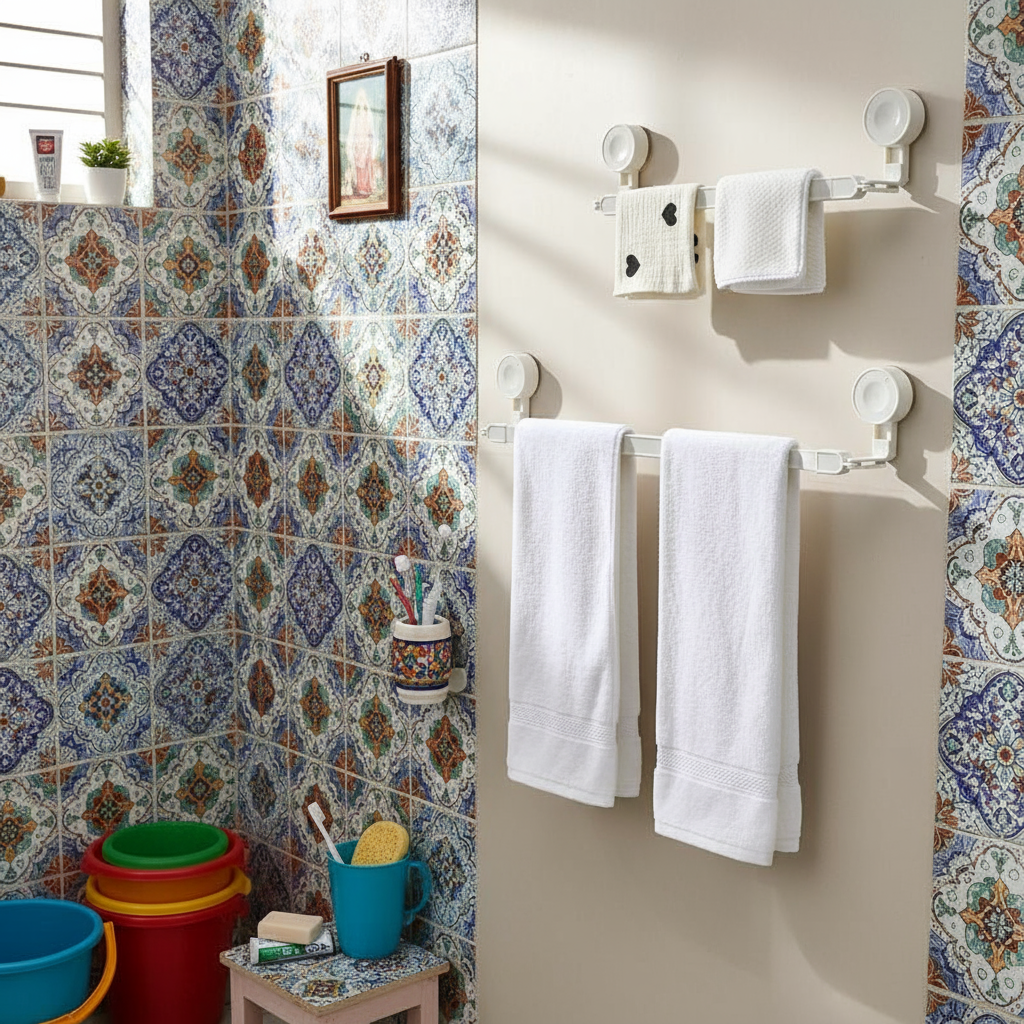 Suction Towel Stand (No-Drill, Waterproof) - SimplifiNest