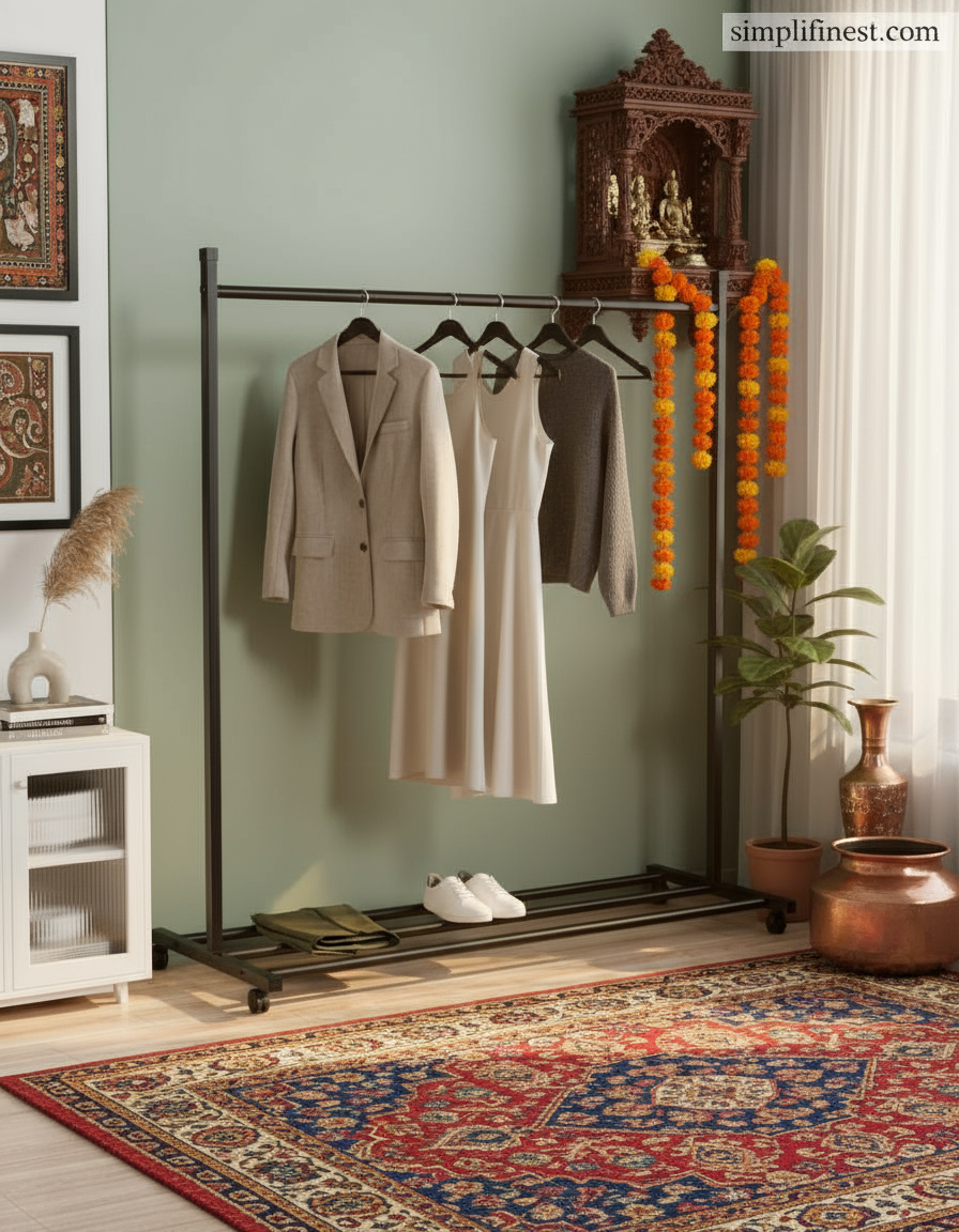 Premium Clothing Rack with Wheels (45kg) - SimplifiNest