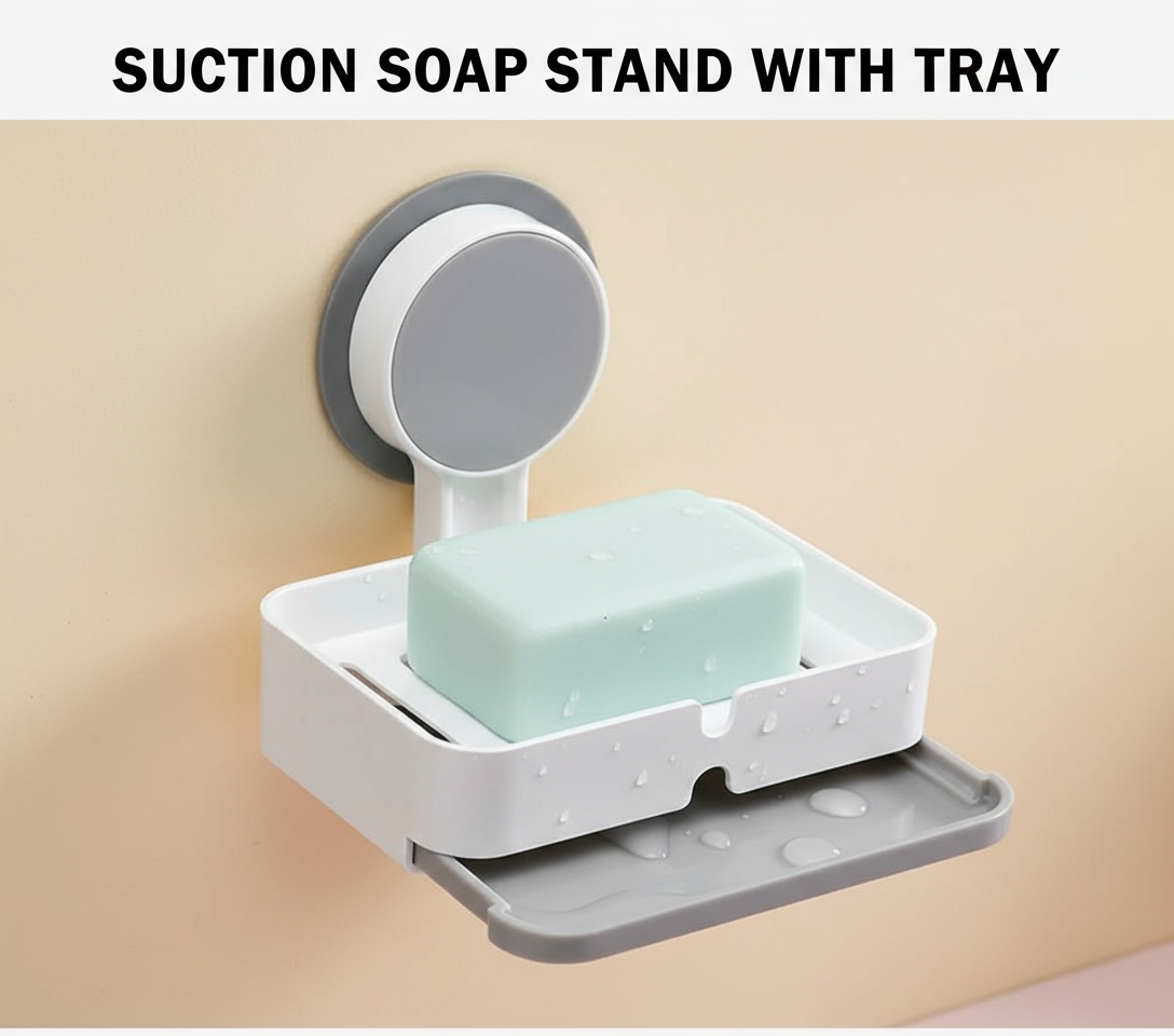 Suction Soap Stand with Tray - SimplifiNest
