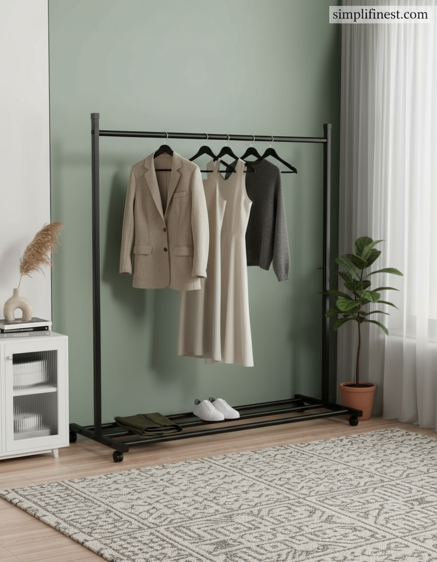 Premium Clothing Rack with Wheels (45kg) - SimplifiNest