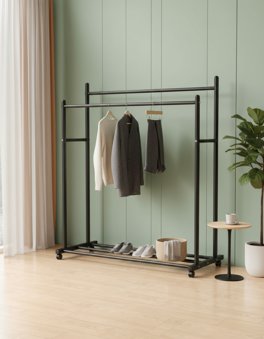Heavy Duty Double Clothing Rack (65kg) - SimplifiNest