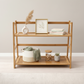 2-Tier Bamboo Countertop Rack — Kitchen, Bathroom & Desk Organizer