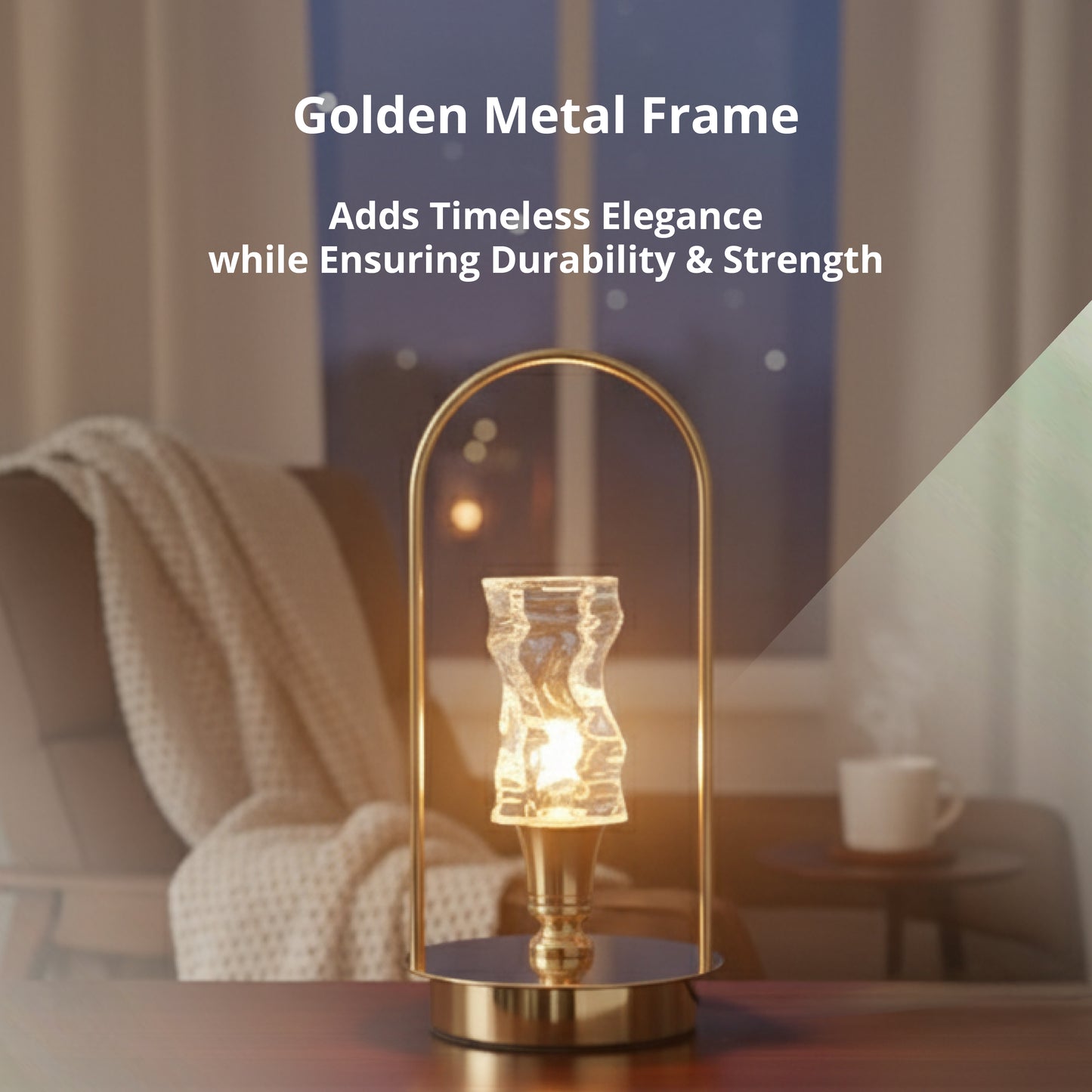 Premium Crystal Touch Lamp – Golden - SimplifiNest