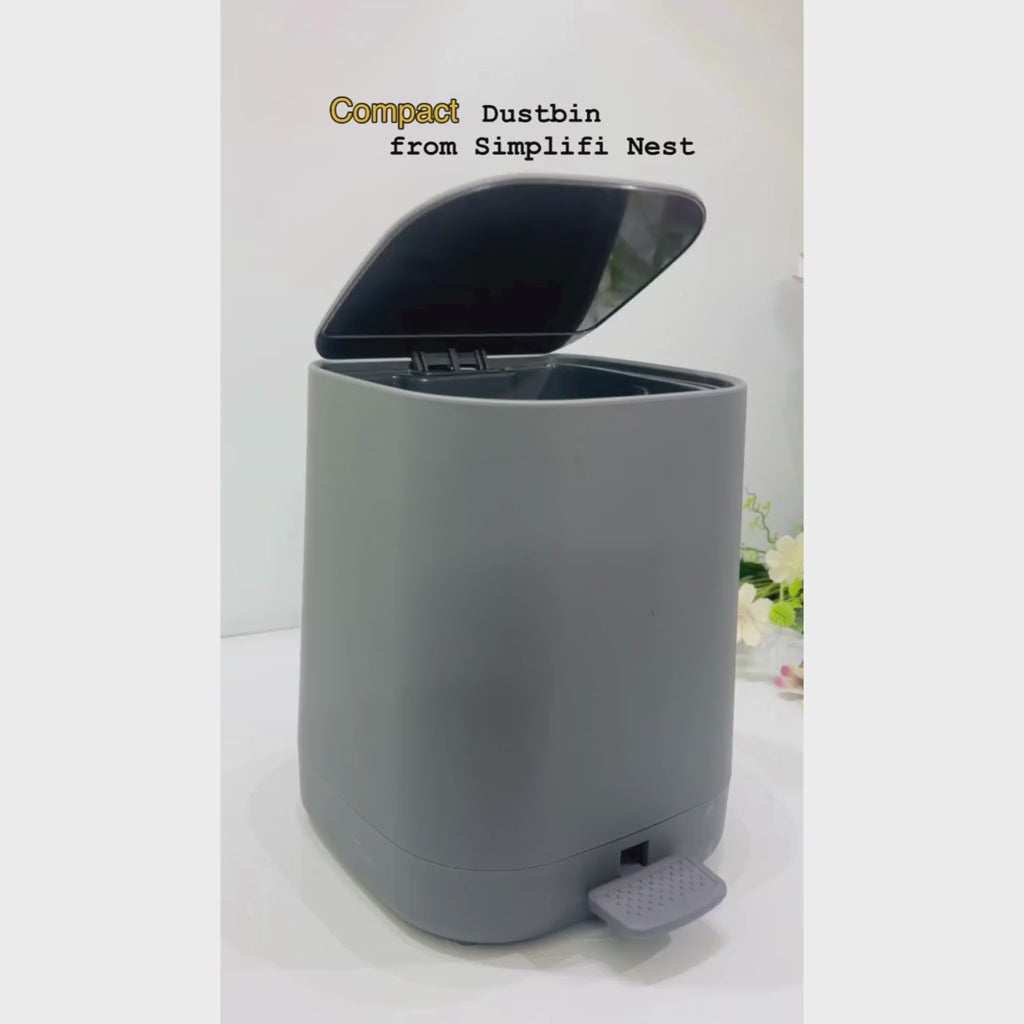 SimplifiNest Matte Dustbin Video – Removable Inner Bucket Demonstration 5L Black India